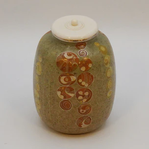 有線七宝茶入れ「里山」