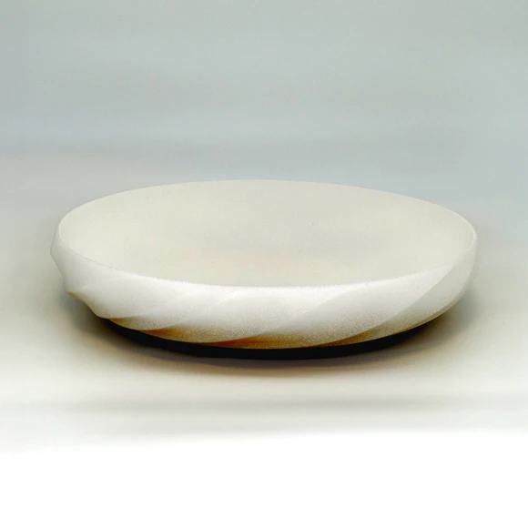Bowl with Colored Slip and Carved Design "Wave motion"