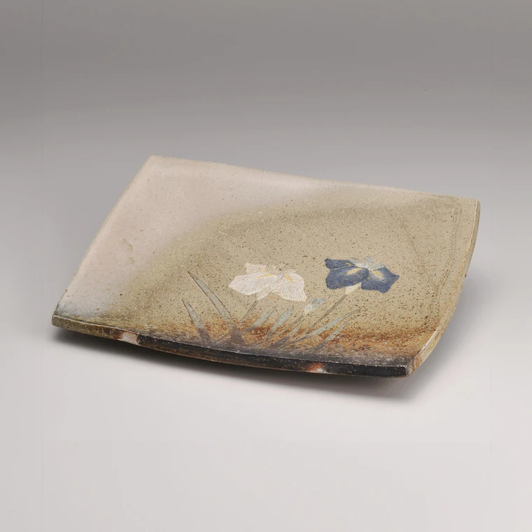 photo Dish with Picture Decoration Covered with Ash