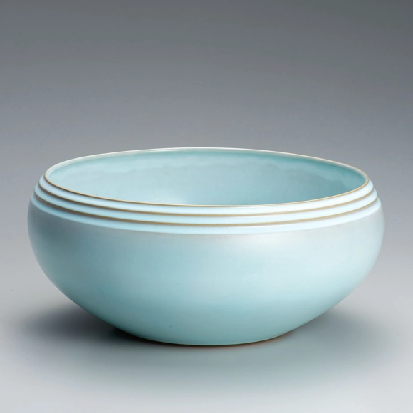 Bowl with Pale Blue Glaze