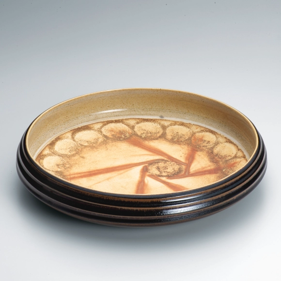Flat Bowl with Fire Marks