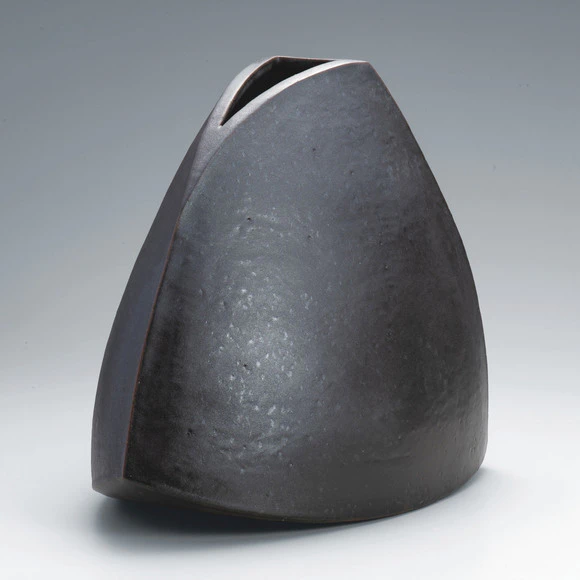 Flower Vessel with Iron Glaze