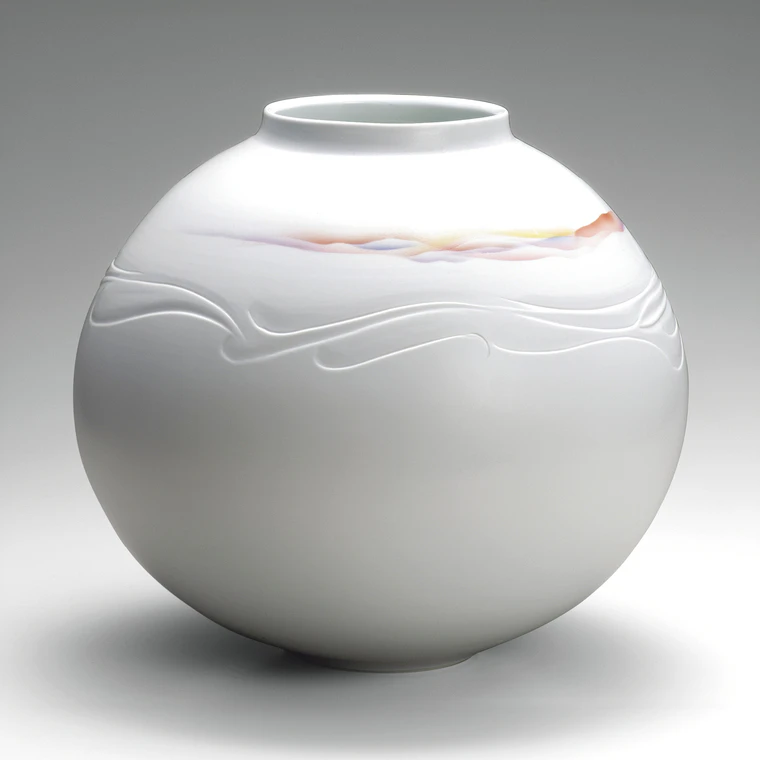 photo 白磁彩雲壷