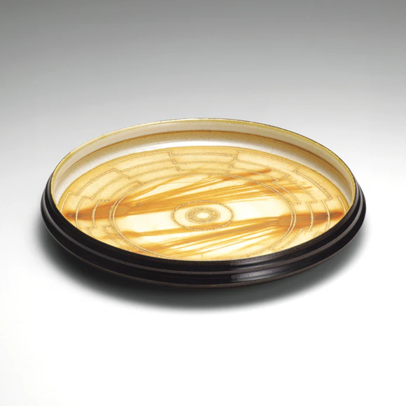 Flat Bowl with Fire Marks