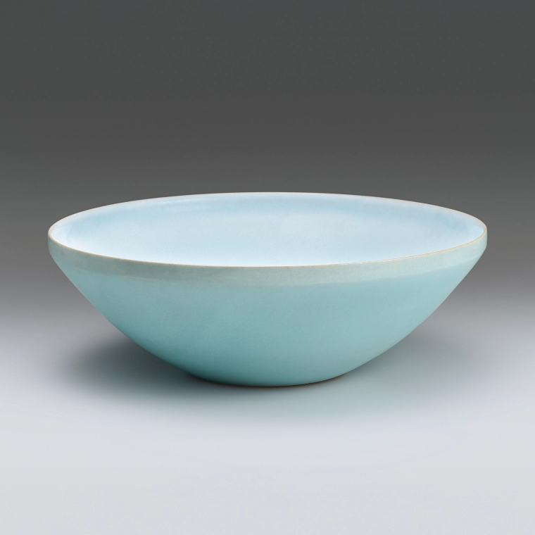 photo Large Bowl with Pale Blue Glaze