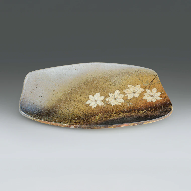 photo Dish with Picture Decoration Covered with Ash