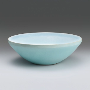 Large Bowl with Pale Blue Glaze