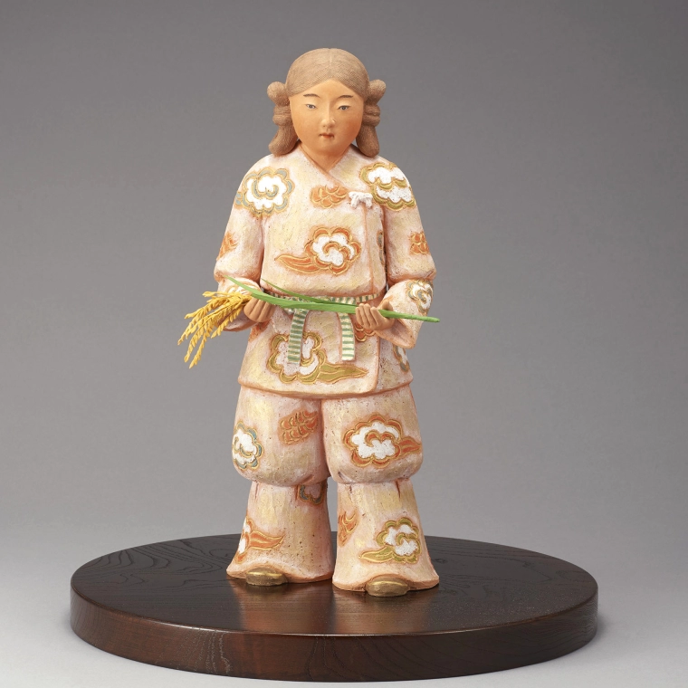 photo Ceramic Sculpture with Polychromy "Rice of Yuniwa"