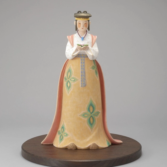 Ceramic Sculpture with Polychromy "Konohanasakuya"