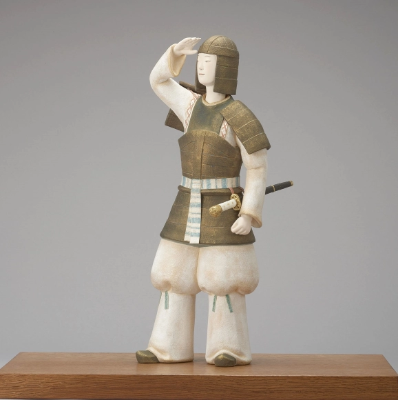 Ceramic Sculpture with Polychromy "Soldier"