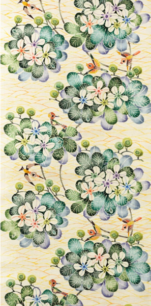 型絵染帯「おひさまのうた」