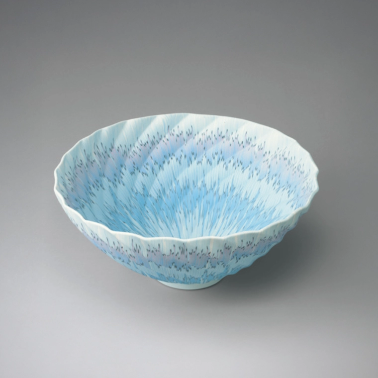 photo Translucent Marbled Bowl "Haru"