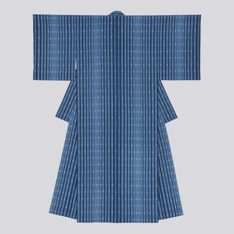 photo Kimono of Kurume Kasuri "Sound of waterfall"