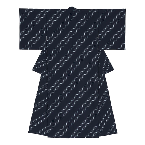 Kimono of Kurume Kasuri "Winter Dawn"