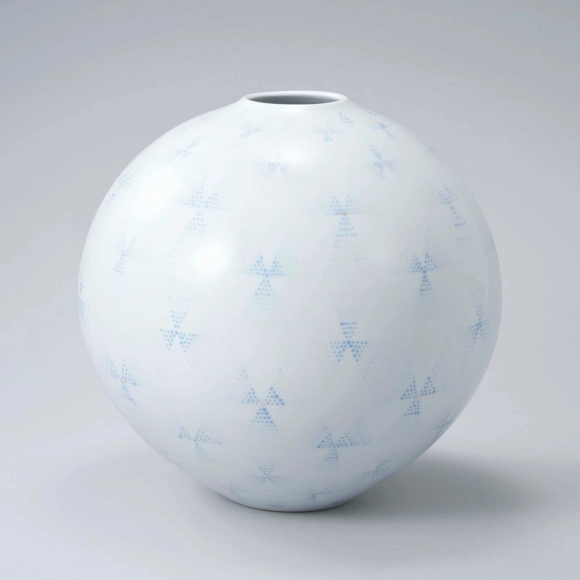 青白磁流線文壺(久保田 烈工)｜ギャラリージャパン