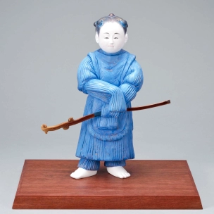 Ceramic Hollowed Sculpture with Polychromy "Image - Calm"