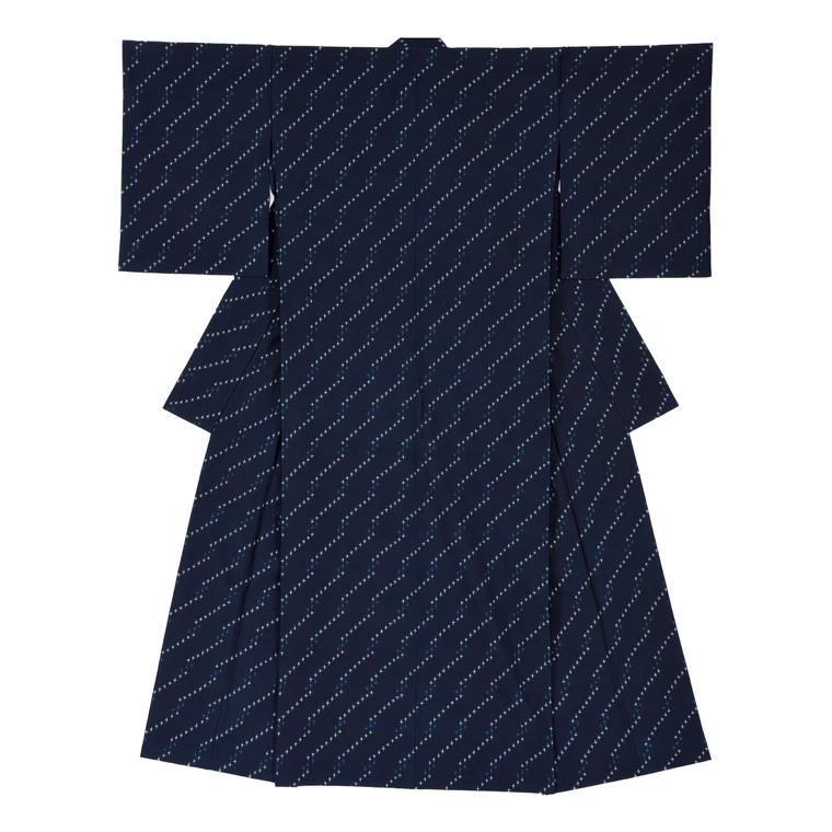photo Kimono of Kurume Kasuri "Clear"