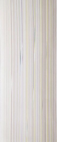 Obi Sash of Kokura Weave Cotton Cloth with Stripes "Rain and Hazy Weather in Spring"