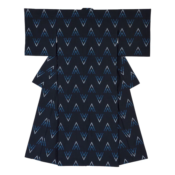 Cotton Kimono of Kasuri "Iceberg"