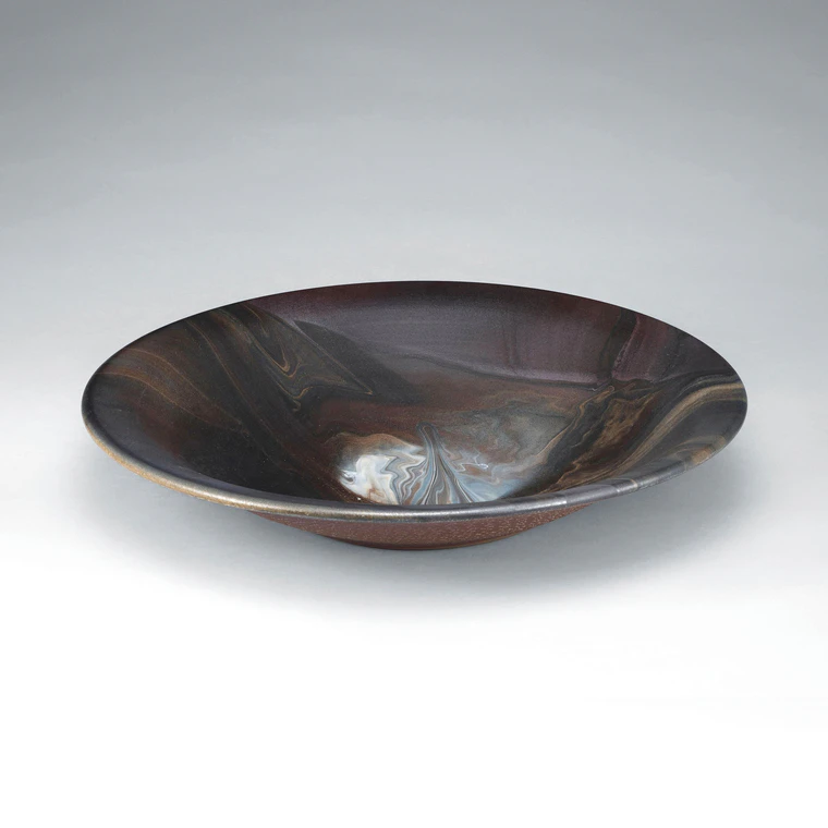 photo 琉球南蛮墨流手大皿