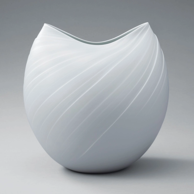 photo Jar with Silky White Decoration