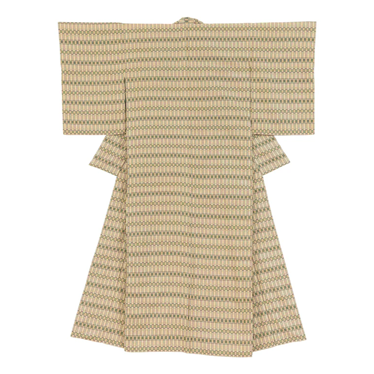 photo 木綿風通織着物「蕗のとう」