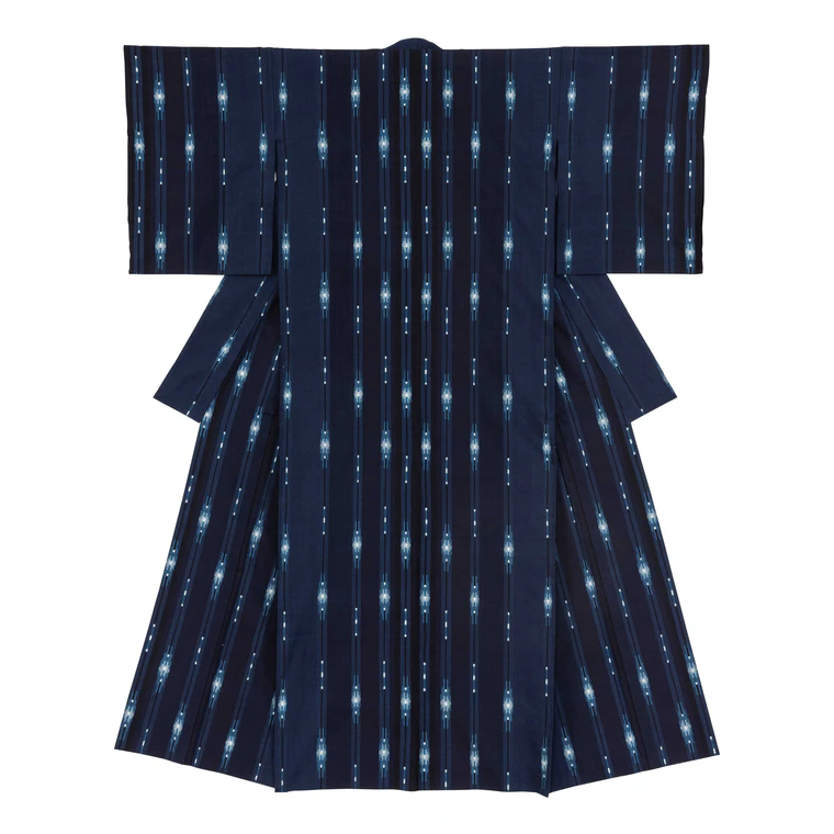 photo 久留米絣着物「灯朧」