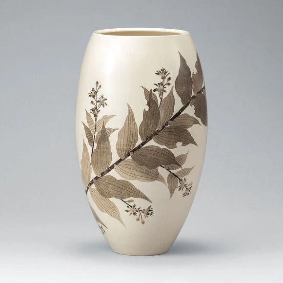 陶芸　手作り陶器　壷　線文 陶芸 手作り陶器 壷 線文
