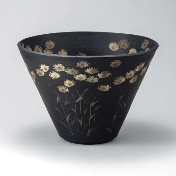 Bowl with Stencil Design, Philadelphia Fleabane Pattern