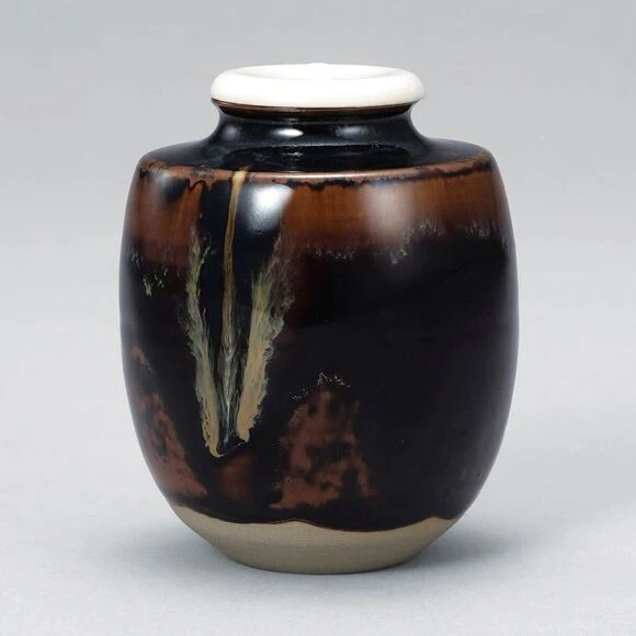 高取耳付茶入(十五代 亀井味楽)｜ギャラリージャパン