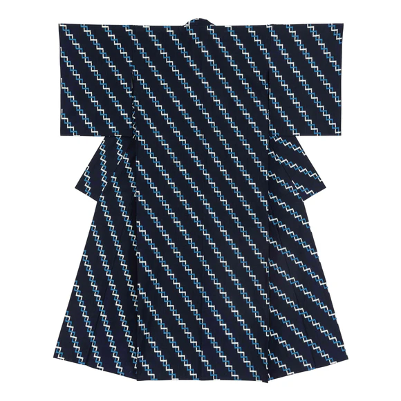 古布　絣　久留米絣　ポジャギ 久留米絣着物「秋高気爽」(加藤 伸子)｜ギャラリージャパン