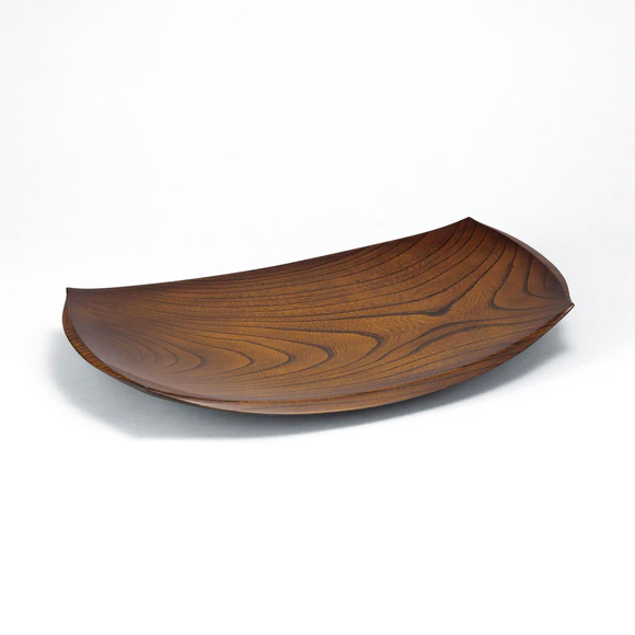 Dish of zelkova wood