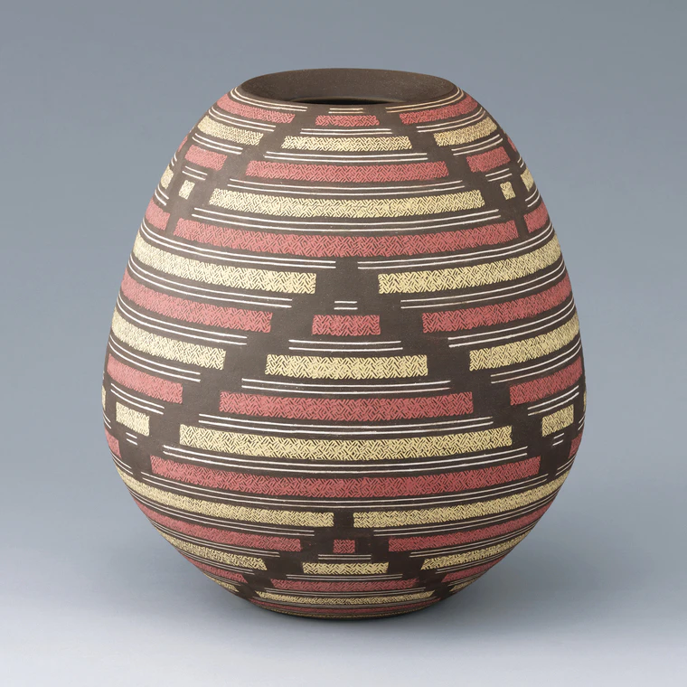 photo Jar with Inlay and Polychromy