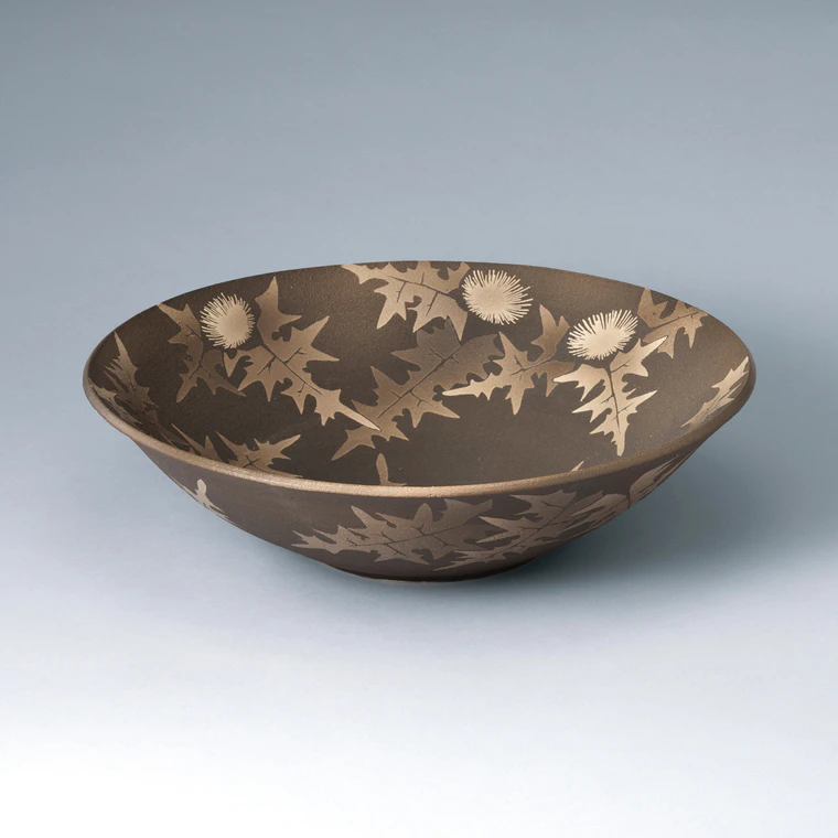 photo Bowl with Flower and Grass Design