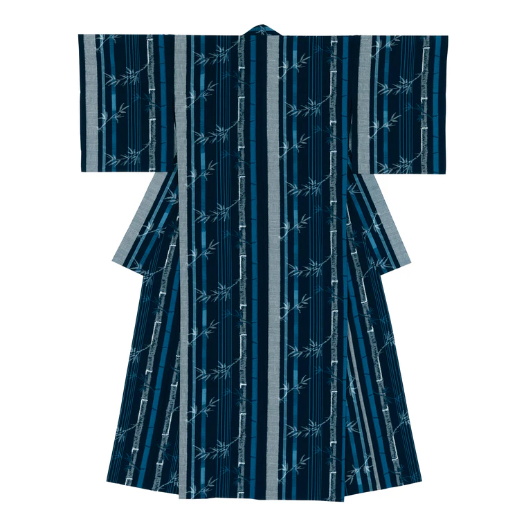 photo Kimono of Kurume Kasuri "Star Festival"