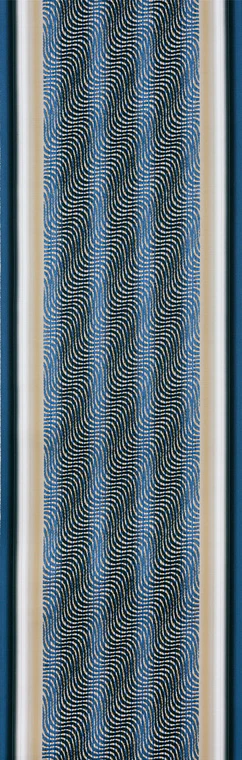 photo Obi Sash with Kando Type Stripes "Hato (Swaying Waves)"