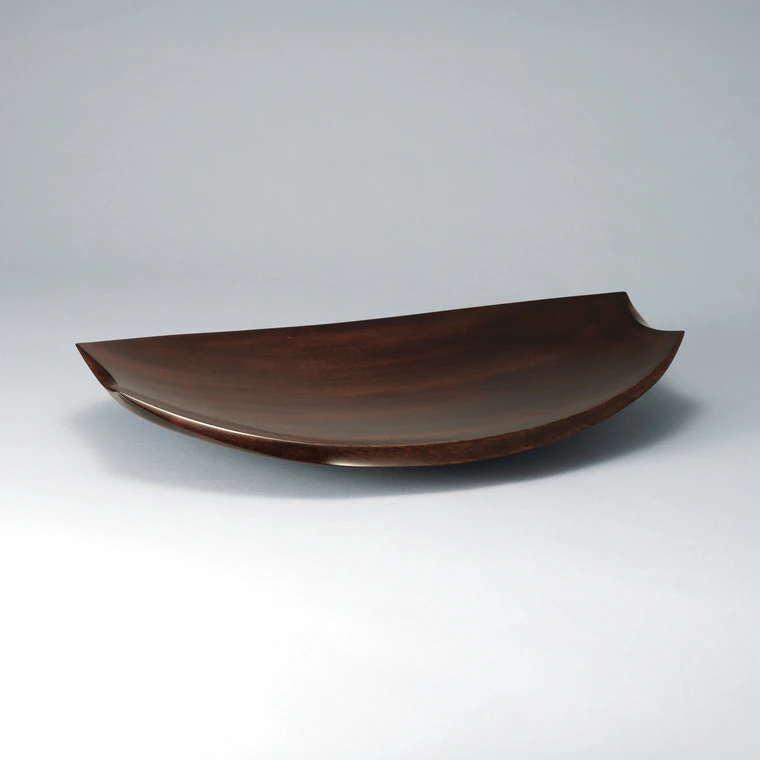 photo Serving Vessel with Sapele and Wiped Urushi