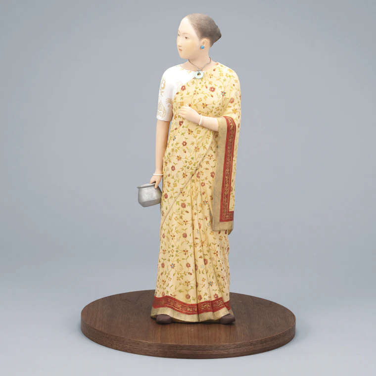 photo Ceramic Sculpture with Polychromy "A Moment"