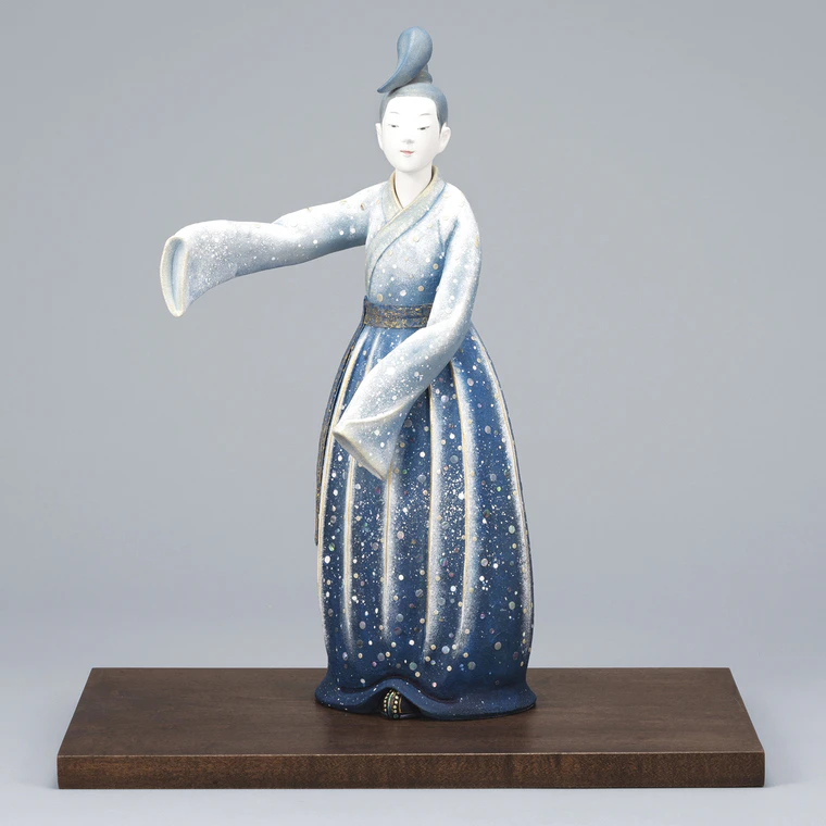 photo Ceramic Sculpture with Polychromy "Waterfall"