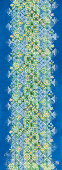 型絵染帯「朝露」