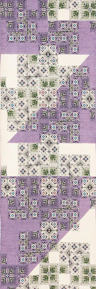 Kimono with Sarasa Pattern in Woodblock Printing 