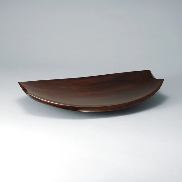Serving Vessel with Sapele and Wiped Urushi