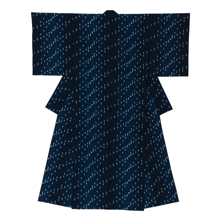 photo Kimono of Kurume Kasuri "Sound of the Waves"