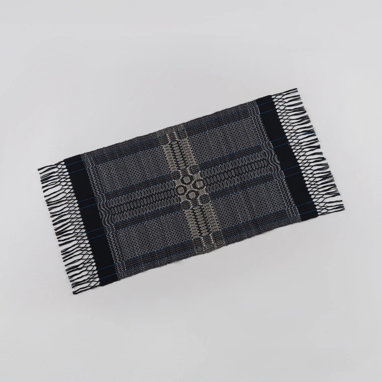 photo Float Weave Table Centerpiece Dyed with Natural Plant Dyes