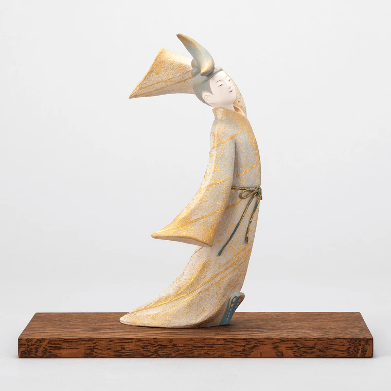photo Ceramic Sculpture with Polychromy "Reflection of the Moon"