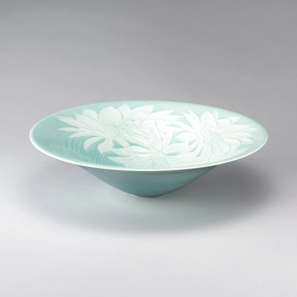 Bowl with Dutchman’s Pipe Cactus Design in Sunken Relief