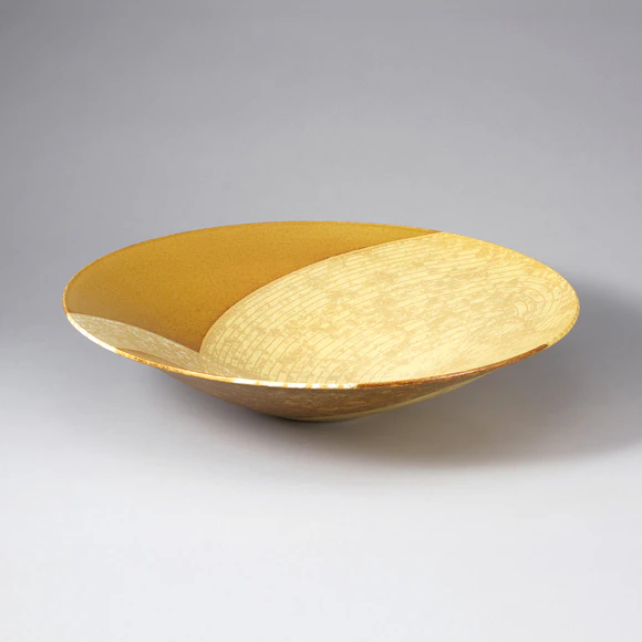 Bowl with Kake-wake and Yellow Glaze