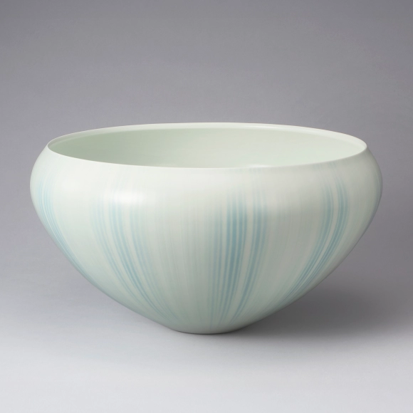 Deep Bowl with Luster Colored Glaze Decoration