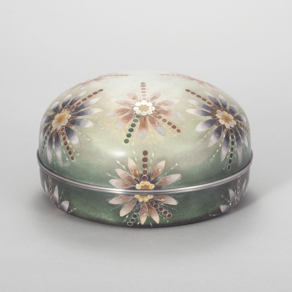 Cloisonne Covered Vessel "Floral Pattern"