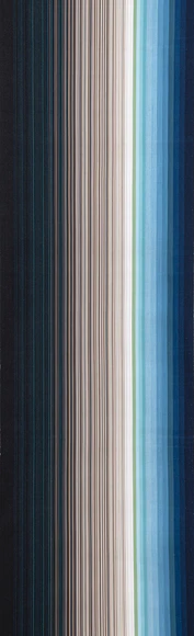 Obi Sash of Kokura Weave Cotton Cloth with Stripes "Morning on the Shore"
